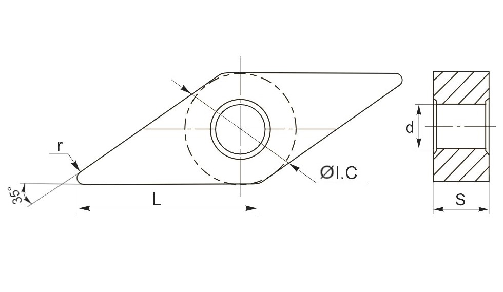 VNMG160408 JMS LF6118 токарная пластина Deskar - фото 1
