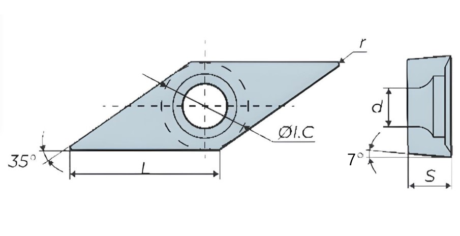 VNMG12T308 NF LF9218 токарная пластина Deskar - фото 2