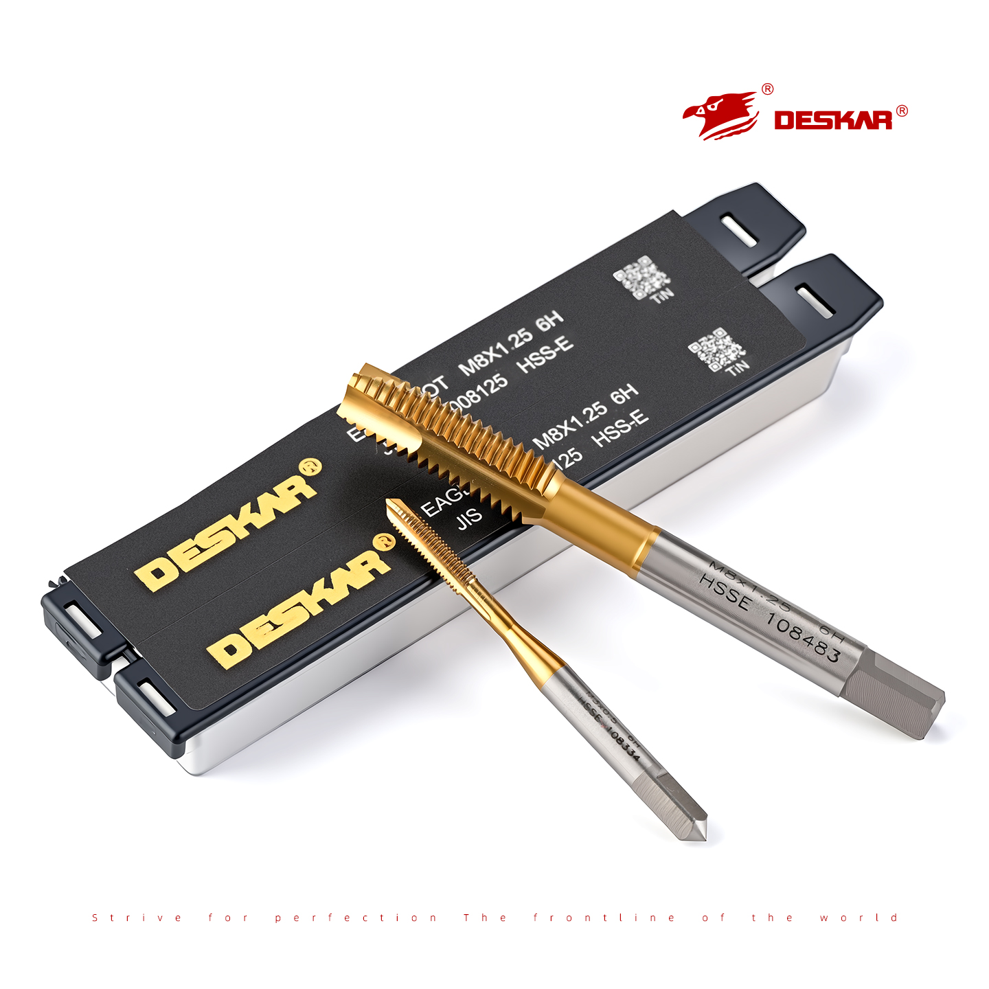 Метчик М 5х0.8 6H HSS-E TiN прямой с подточ. скв. DIN371 Deskar - фото 4