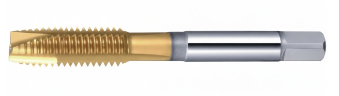 Метчик м/р 8х1.25 6H HSS-E TiN прямой с подточ. скв. DIN376 Deskar