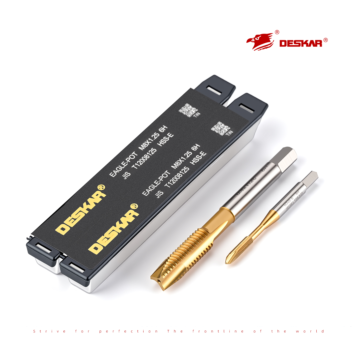 Метчик М 5х0.8 6H HSS-E TiN прямой с подточ. скв. DIN371 Deskar - фото 3