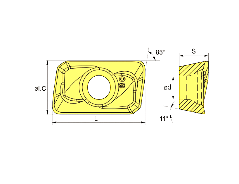 APMT 1605PEER XM LF6028S фрезерная пластина Deskar - фото 2