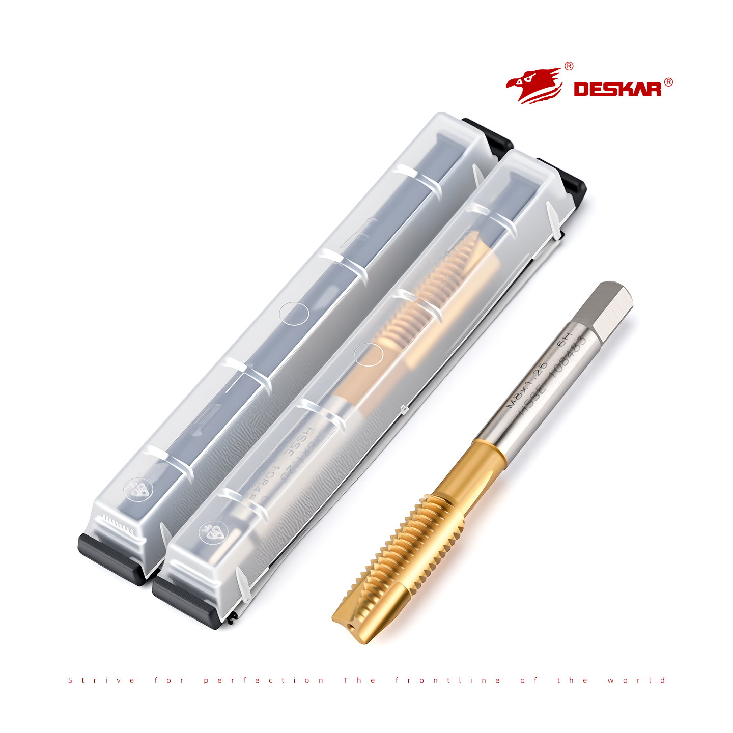 Метчик М 5х0.8 6H HSS-E TiN прямой с подточ. скв. DIN371 Deskar - фото 2