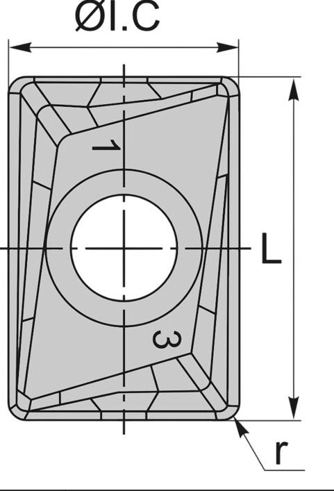 Пластины для фрез (вид А)